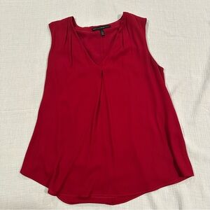 White House Black Market Red Sleeveless Blouse